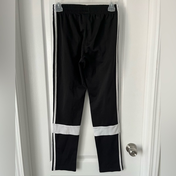 ADIDAS YOUTH-Black Track Pants White Stripe Size L Youth - Picture 5 of 8